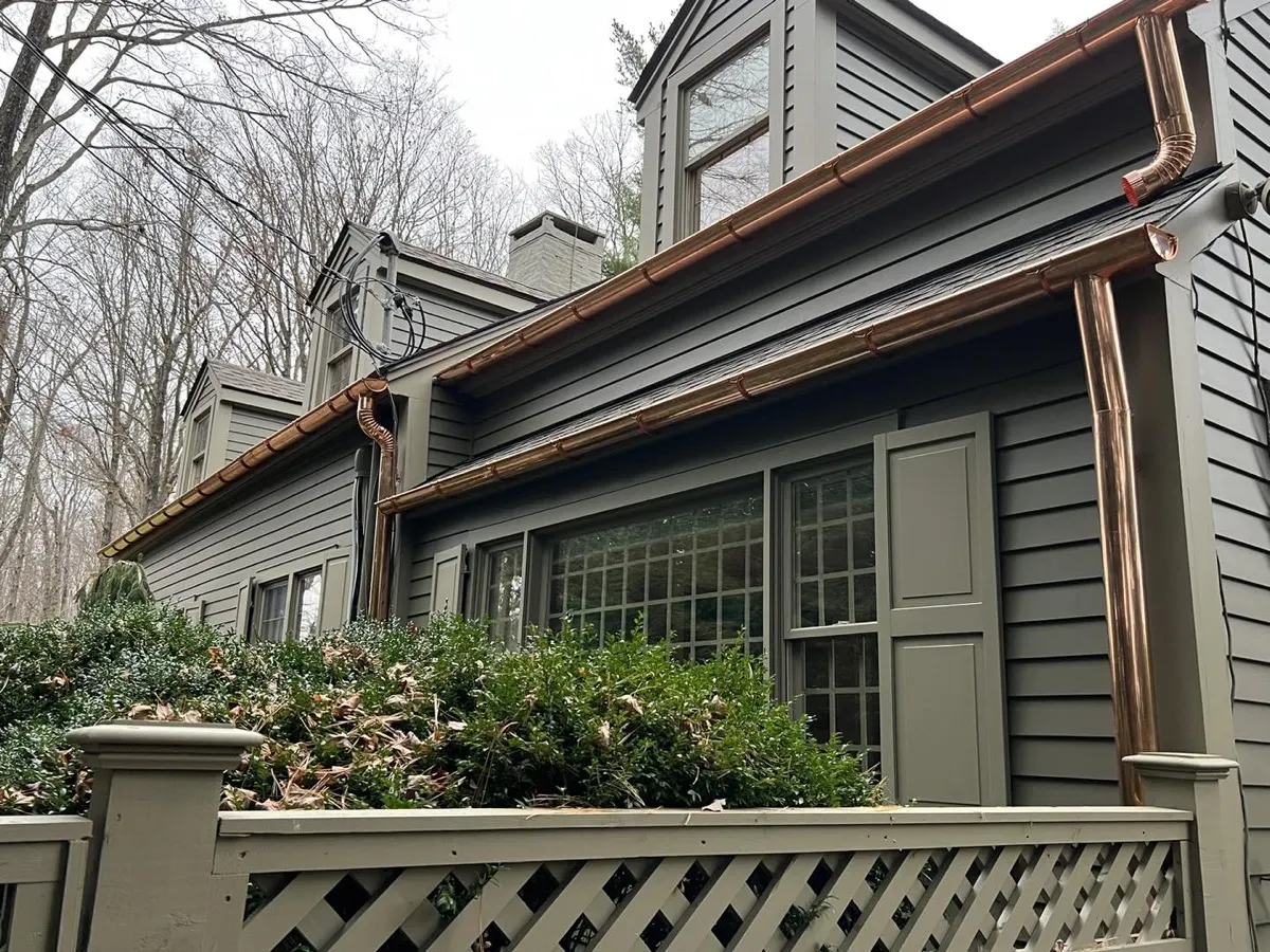Copper Gutters project in Southbury, CT by Martin's Aluminum